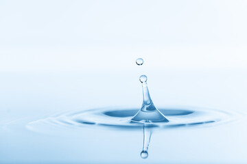 Aqua Harmony: A harmonious composition of water droplets merging with