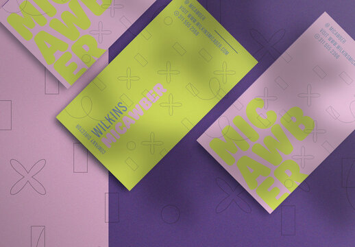 Pink & Yellow Business Card