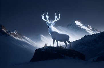 Mysterious white deer