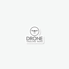 Drones for Agriculture logo template sticker icon