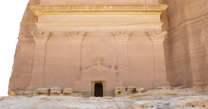 Qasr al-Farid tomb in Madain Saleh  Alula  Saudi Arabia