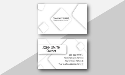 Fototapeta na wymiar Modern Business Card Template, professional visiting card design, personal card vector.