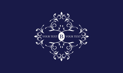 Luxury initial letter B logo concept. Monogram vector illustration