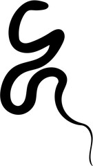 Silhouette of a snake  vector