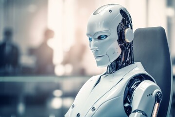 Artificial intelligence robot futuristic cyborg