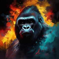 gorila arte abstrata 