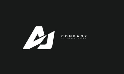 AJ Alphabet letters Initials Monogram logo JA, A and J