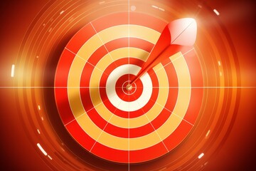 A dart hitting in the center of a target