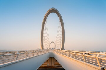 Arched bridge located in the Nanjing Youth Olympic Park