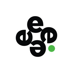 letter E monogram vector icon. E typography monogram.