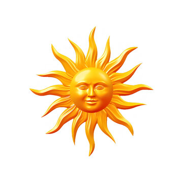 Ancient symbol of the sun with a face in astrology and  medieval heraldry