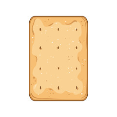 healthy cracker biscuit cartoon. crispy cookie, snack sweet, closeup cheese healthy cracker biscuit sign. isolated symbol vector illustration