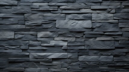 Close Up of a Brick Wall in anthracite Colors. Vintage Background
