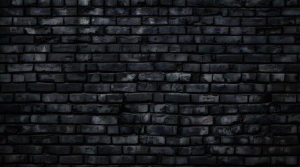 Close Up of a Brick Wall in black Colors. Vintage Background
