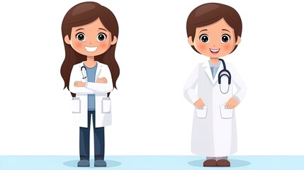 Obraz premium at a doctor's appointment in a white coat. Generative AI