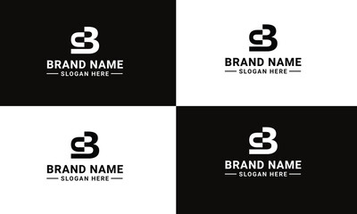 alphabet BC letter icon logo template 