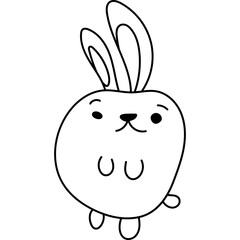 Hares Characters Coloring Book