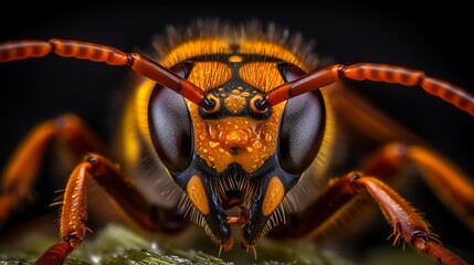 close up of a wasp