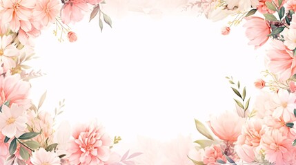 Obraz na płótnie Canvas frame of flowers copy space 