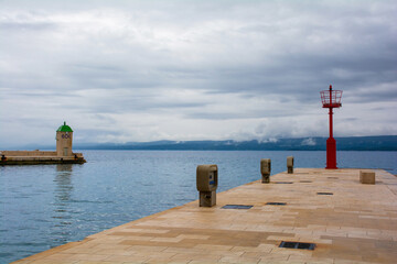 The waterfront harbour area in Bol town on Brac Island, Croatia