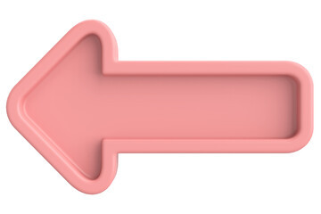 Previous button. Back button. 3D illustration.
