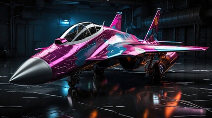 Fototapeta New and improved futuristic fighter jets obraz