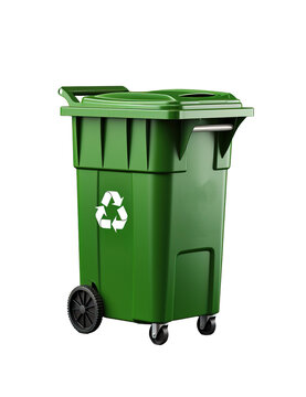 green recycling bin