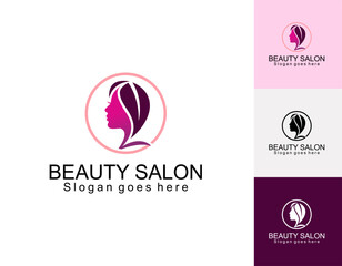 Beauty face salon for salon logo design