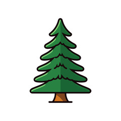 Christmas tree icon. Simple style. Vector illustration
