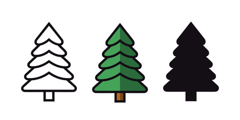 Christmas tree icon. Simple style. Vector illustration