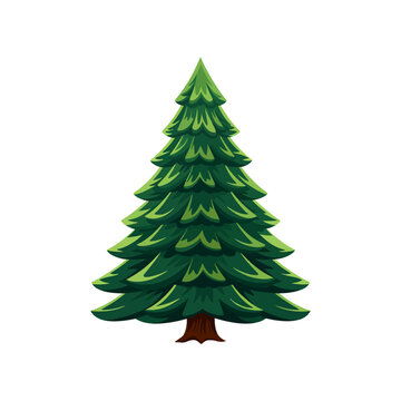 Christmas tree icon. Simple style. Vector illustration