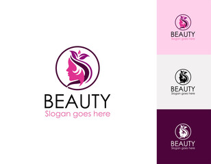 Beauty logo collection template vector