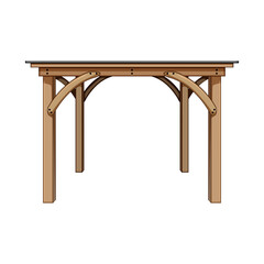 architecture pergola patio cartoon. exterior outside, house window, building sky architecture pergola patio sign. isolated symbol vector illustration