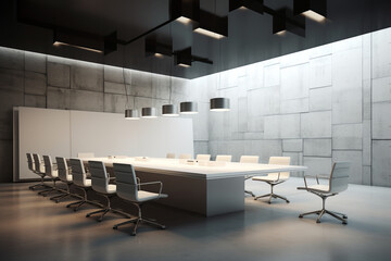 minimalist and cool conference room