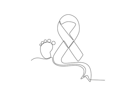 The concept of supporting awareness of babies. Pregnancy and infant loss awareness month