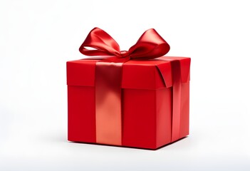 Gift Wrapped with a Box Isolated on White Background