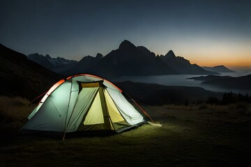 tent in the mountains