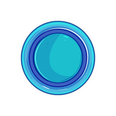 empty plate white cartoon. dish dinner, round food, kitchen circle empty plate white sign. isolated symbol vector illustration