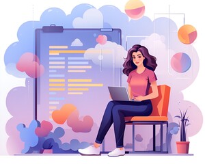 graphic isolated cartoon vector illustrations, graphic resources for websites, landing pages, and sales funnels (Generative AI) 