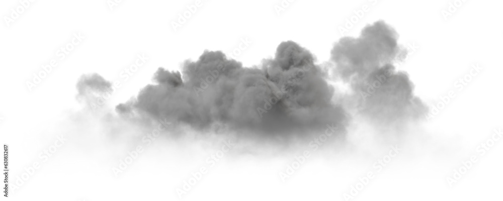 Wall mural cumulus and fluffy cloud shape with isolated on transparent background - png file, 3d rendering illu
