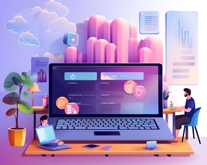 graphic isolated cartoon vector illustrations, graphic resources for websites, landing pages, and sales funnels (Generative AI) 