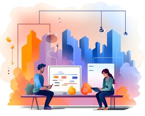 graphic isolated cartoon vector illustrations, graphic resources for websites, landing pages, and sales funnels (Generative AI) 