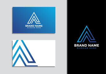 AA initial logo design, A logo, AA Letter Logo Design Template Vector EPS