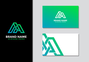 AA initial logo design, A logo, AA Letter Logo Design Template Vector EPS
