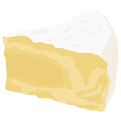 白カビチーズのイラスト素材　ベクター