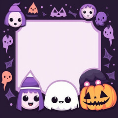 Cute Halloween October Frame Border (AI Generated)