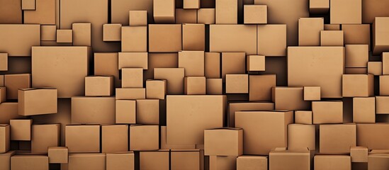 Many brown cardboard boxes with space for writing on them.