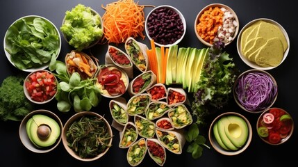 Buffet table with a variety of delicious food options
