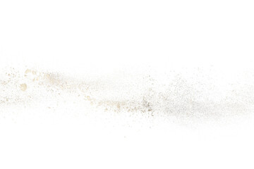 Freeze motion of golden powder exploding or throwing golden powder.