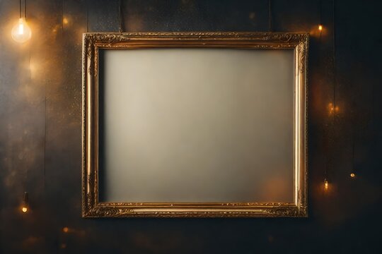 **blank modern 3d frame on texture background as concept  